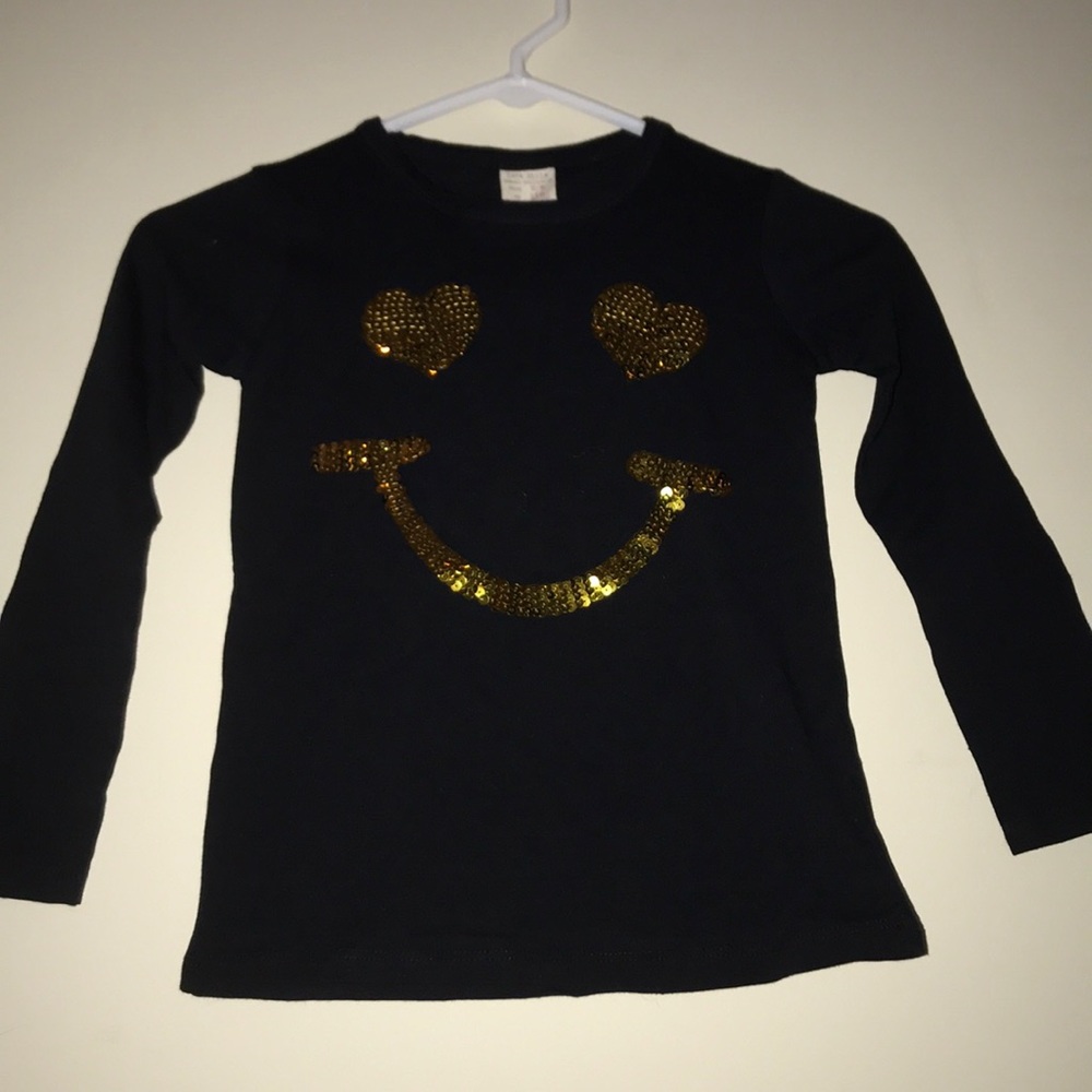 Zara 👱🏽‍♀️ Girls Pullover “Smiley Face Design” Shirt